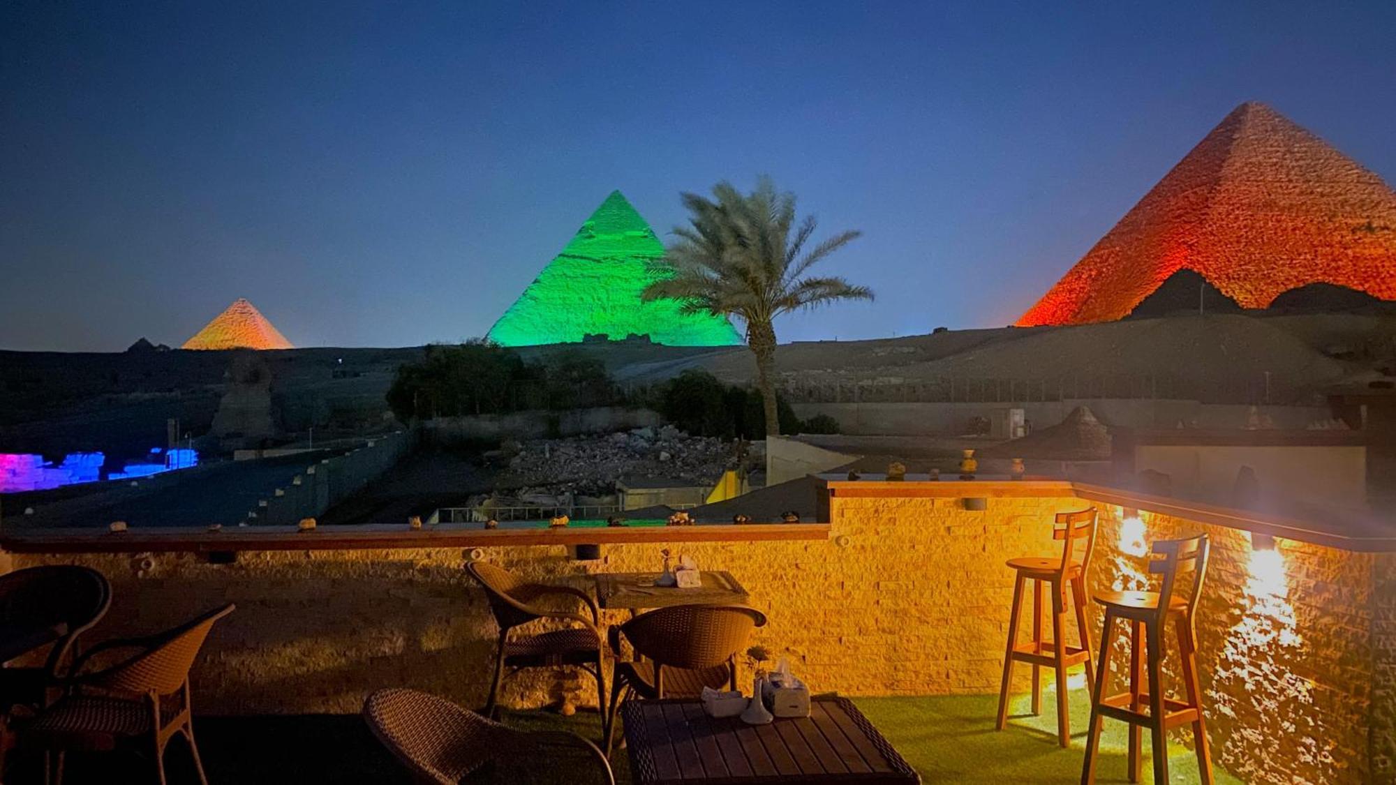 Seven Pyramids Panoramic View Inn Kafret el-Gabal Dış mekan fotoğraf